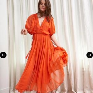 La Ligne Dress. Blood Orange Constance